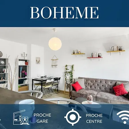 Homey Boheme - Proche Gare/proche Centre/wifi * אנמסה